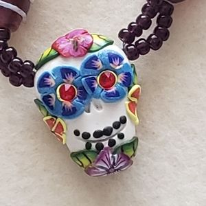 Hand made skull necklace